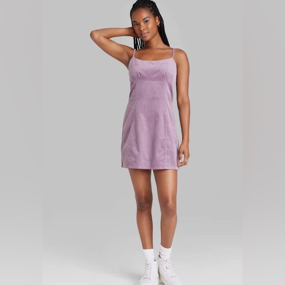 Wild Fable Lilac Purple Corduroy Mini Dress